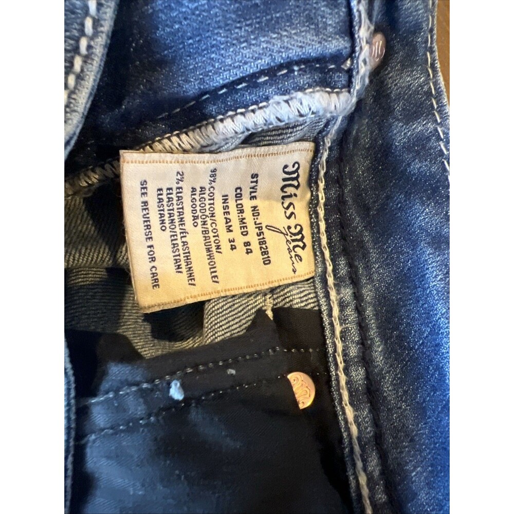 MISS ME Jeans Womens 27 Blue Bootcut Embellished Pockets Flare JP5182B10 EUC - Picture 14 of 16
